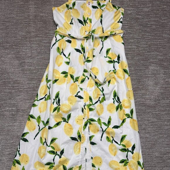 Dresses & Skirts - Tommy Hilfiger Dress Womens 4 Yellow Lemon Cotton Pockets Spring Summer Beach